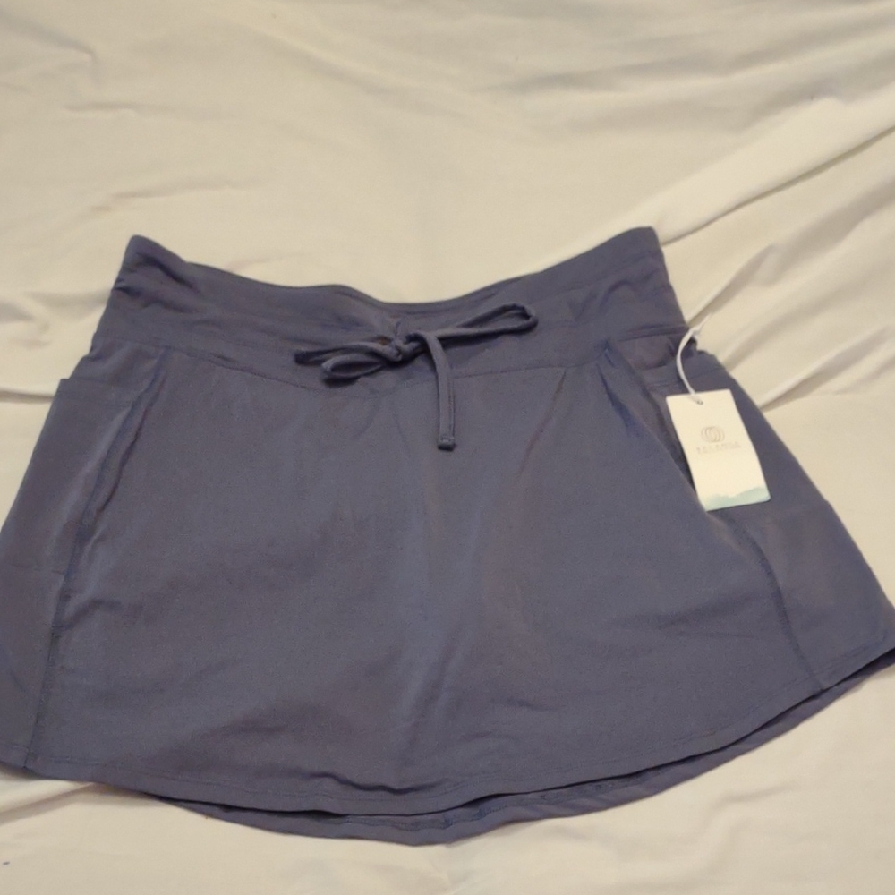 NWT Balance Collection Charcoal Skort with Drawstring - Size L